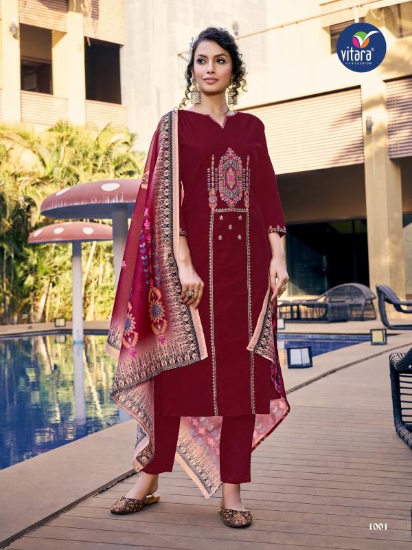 Vitara Royal Ford Designer Kurti With Bottom Dupatta Collection